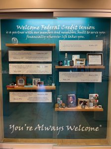 welcome 50th anniversary memory wall